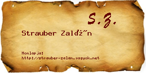 Strauber Zalán névjegykártya